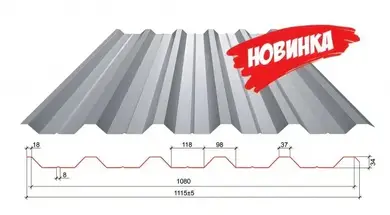 Профнастил GOOD ROOF НС-35 Поліестер Україна, 0,70 мм RAL 6002 Зелений