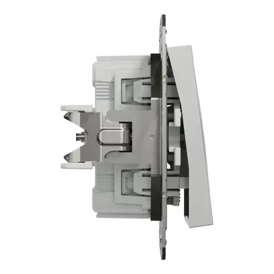Кнопка Schneider Electric 2-мод. "ASFORA" без рамки алюминий (C3) 