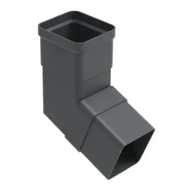 Колено нетипичное PVC Galeco BEZOKAPOWY система 125/70х80 RAL 7015 Графитовый