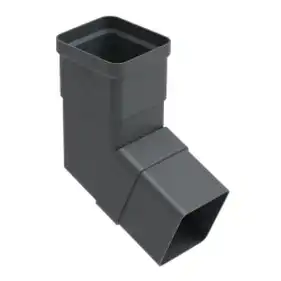 Колено нетипичное PVC Galeco BEZOKAPOWY система 125/70х80 RAL 7015 Графитовый