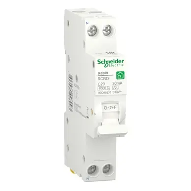 Дифференциальный автомат Schneider Electric RESI9 1M 1P+N 20A  C 30mA А 6kA (C2)