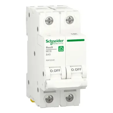 Автоматический выключатель Schneider Electric 2-п. RESI9 40A В (6kA) (C2)