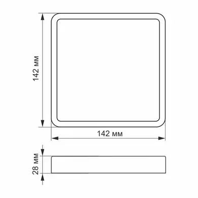 LED светильник Videx накладной квадрат 12W 5000K White (VL-DLSS-125)