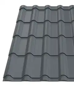 Металочерепиця Tilе "Ретро плюс" матполіестер Voestalpine 0.50 mm RAL 7016 Графіт
