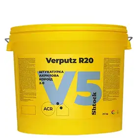 Штукатурка декоративна акрилова короїд SHTOCK V5 Verputz R20, зерно 2,0 мм база C, 25 кг