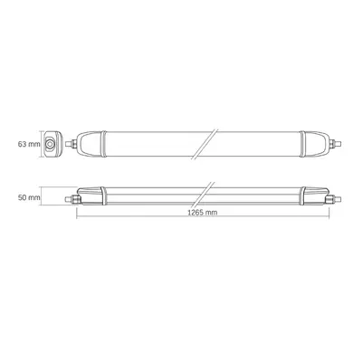 LED светильник IP65 линейный магистральный Videx BNWL04 40W 1.2М 5000K 220V (VL-BNWL04-40125)