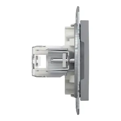 Розетка Schneider Electric комп. RJ-45 кат.6 UTP внутр. "ASFORA без рамки сталь (C3) 