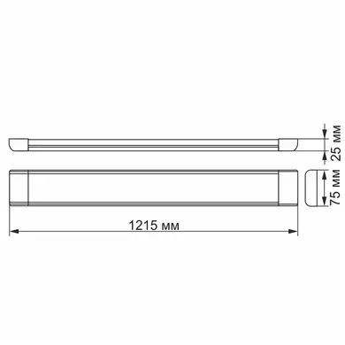 LED светильник линейный Videx 54W 1,2М 5000K (VL-BN-54125)
