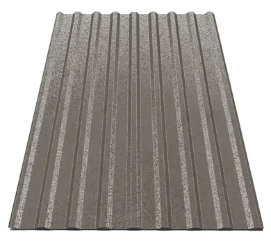 Профнастил Будсервіс Т-18 Relief iceCrystal mat Thyssen krupp 0.50 mm RAL 8019 Коричневий
