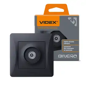Розетка Videx Binera TV одинарна телевізійна чорний графіт (VF-BNSK1TVME-BG)
