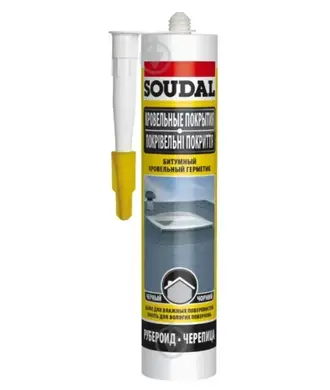 Герметик бітумний покрівельний Soudal Soudafalt 280мл