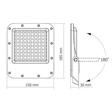 LED прожектор PREMIUM Videx F2 50W 5000K (VL-F2-505G)
