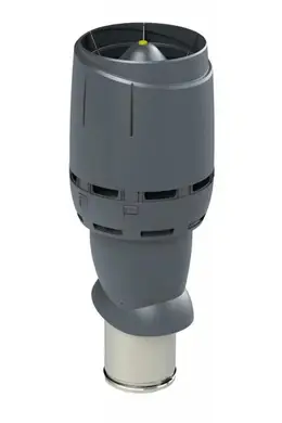 Вентиляційний вихід VILPE 160/ИЗ/500 Flow з ковпаком сірий