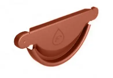 Заглушка желоба Flamingo система 125/90 RAL 8004 Кирпичный