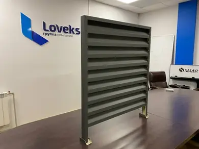 Забор Жалюзи LVKS Optima 124/110мм 2-х стороннее Словакия U.S.Steel 0,45 мм. мат RAL 7024