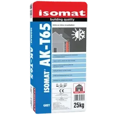 Полімерцементний клей для теплоізоляційних плит Isomat ISOMAT AK-T65 25 кг, сірий