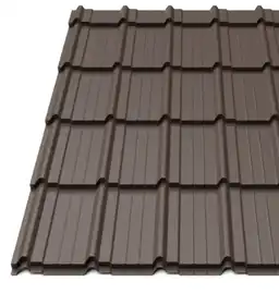 Металлочерепица Будсервис "Мадера 25" Pladur wrinkle mat Thyssen krupp 0.50 mm RAL 8019 Коричневый