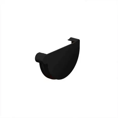 Заглушка желоба правая Galeco PVC система 110/80 RAL 9005 Черный