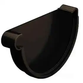 Заглушка ринви ліва Galeco PVC  система 90/50 RAL 9005 Чорний