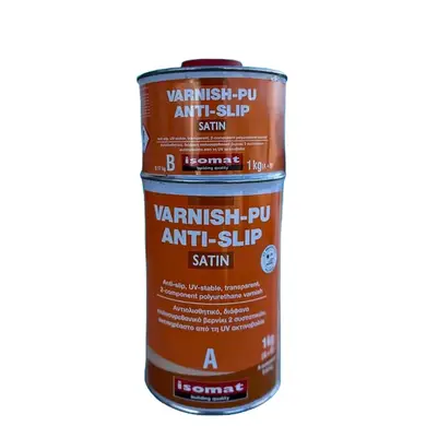 Поліуретановий захисний лак Isomat VARNISH-PU ANTI-SLIP Комплект (А+В) 1 кг, прозорий