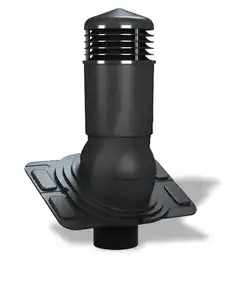 Вентиляционный выход утепленный для металлочерепицы и профнастила Wirplast WiroVent UNIWERSAL PLUS K92 Ø125/500 мм черный