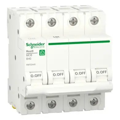Автоматичний вимикач Schneider Electric 4-п. RESI9 40A В (6kA) (C2)
