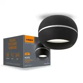 Світильник Videx під лампу GX53 універсальний Чорний (VL-SPF16A-B)
