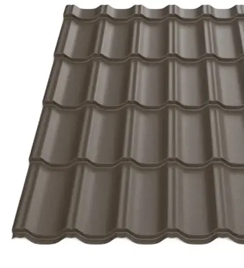 Металочерепиця Будсервіс "Ера 30" Pladur wrinkle mat Thyssen krupp 0.50 mm RAL 8019 Коричневий