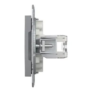 Розетка Schneider Electric комп. RJ-45 кат.6 UTP внутр. "ASFORA без рамки сталь (C3) 