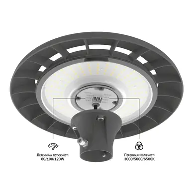 LED фонарь уличный SLP01 IP65 Videx 120W 16800Lm 3000/5000/6500K 220V (VL-SLP01-120B)