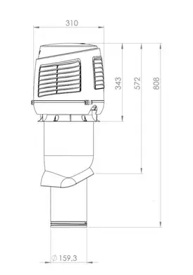 Припливний вентиляційний елемент VILPE INTAKE 160/ИЗ/500 червоний