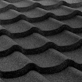 Композитная черепица QueenTile Standard Black Grey