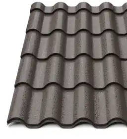 Металлочерепица Будсервис "Интегра 25" Relief iceCrystal mat Thyssen krupp 0.50 mm RAL 8019 Коричневый