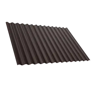 Металошифер Tile "Синусоида" матполиэстер U.S.Steel 0.50 мм RAL 8017 Коричневый