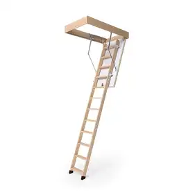 Горищні сходи Bukwood ECO+ Standard дерев'яні 3-секційні Н280см 130х70 см