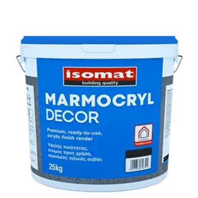 Акрилова водовідштовхувальна декоративна штукатурка Isomat MARMOCRYL Decor 25 кг, White