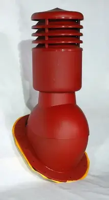 Вентиляционный выход Krono-Plast KPІО Ø150 для плоских крыш утепленный Красный