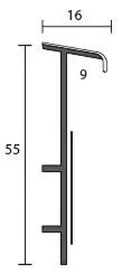 Килимовий плінтус BOLTA TSL 55/9 2,5 м