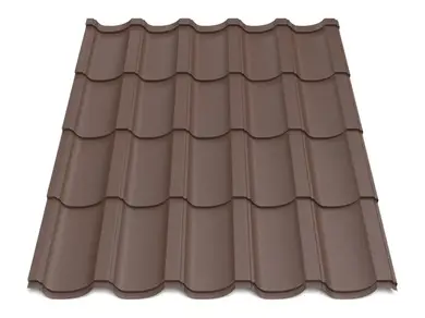 Металлочерепица Будсервис "Модерн 25" Relief iceCrystal mat Thyssen krupp 0.50 mm RAL 8017 Коричневый