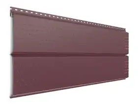 Фасадная панель Tile "Перфорация" матполиэстер Arcelor Nippon 0,39мм RAL 3005 Красный