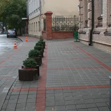 Тротуарная плитка Золотой Мандарин Квадрат средний 80 Серый фаска 160х160
