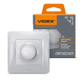 Димер Videx Binera 600Вт срібний шовк (F-BNDM600-SS)