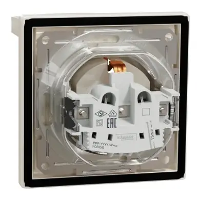 Розетка Schneider Electric 1-а З/К внутр. з кришкою та шторками ІР44 "ASFORA" сл.к. (C2) 