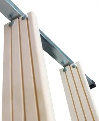 Горищні сходи Bukwood Double Luxe Metal Standard 3-секційні Н280см 120х60 см