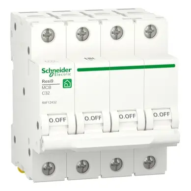 Автоматичний вимикач Schneider Electric 4-п. RESI9 32A C (6kA) (C2)