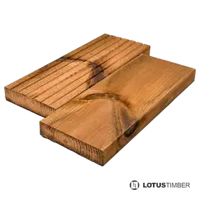 Террасная доска Eco Импрегнованая сосна LotusTimber 28х120, 3,3-5,4м Сорт АB