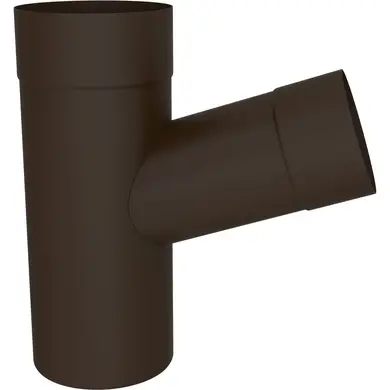 Трійник 72˚, 80/80 Zambelli Robust система 127/80 RAL 8019 Темно-коричневий