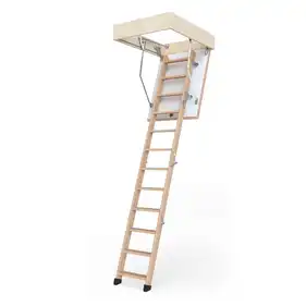 Чердачная лестница Bukwood ECO MINI деревянные 4-секционные Н280см 100х80 см