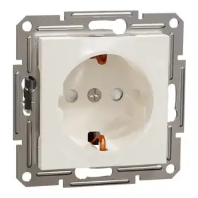 Розетка Schneider Electric 1-а З/К внутр. зі шторками "ASFORA" без рамки сл.к. 