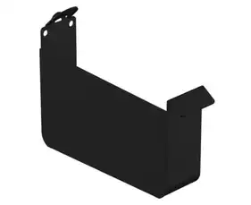 Заглушка желоба левая сталь Galeco Stal² система 125/80x80 RAL 9005 Черный
